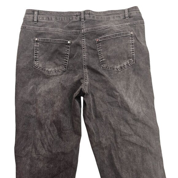 Jane & John Womens Jeans Mid Rise Black Denim With Frayed Side Stripes Size 12 - Picture 6 of 10